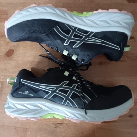 Asics Gel Venture 10 Womens Trail Runners Black / Whisper Green NWB size 8 - Picture 5 of 10
